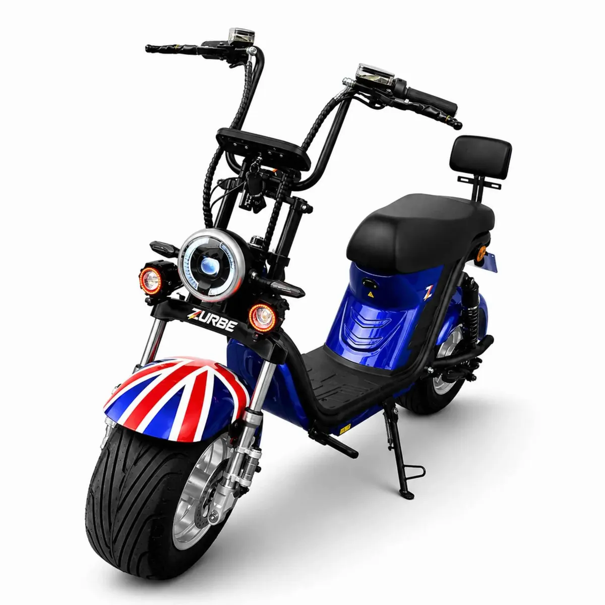 Scooter elétrica premium com grafismos, protegida pela corretora Cotrare com seguro para bicicleta elétrica