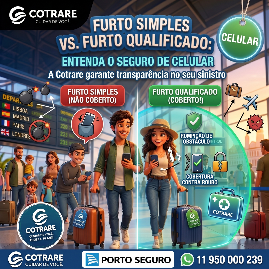 Furto Simples vs Qualificado no Seguro de Celular: Entenda
