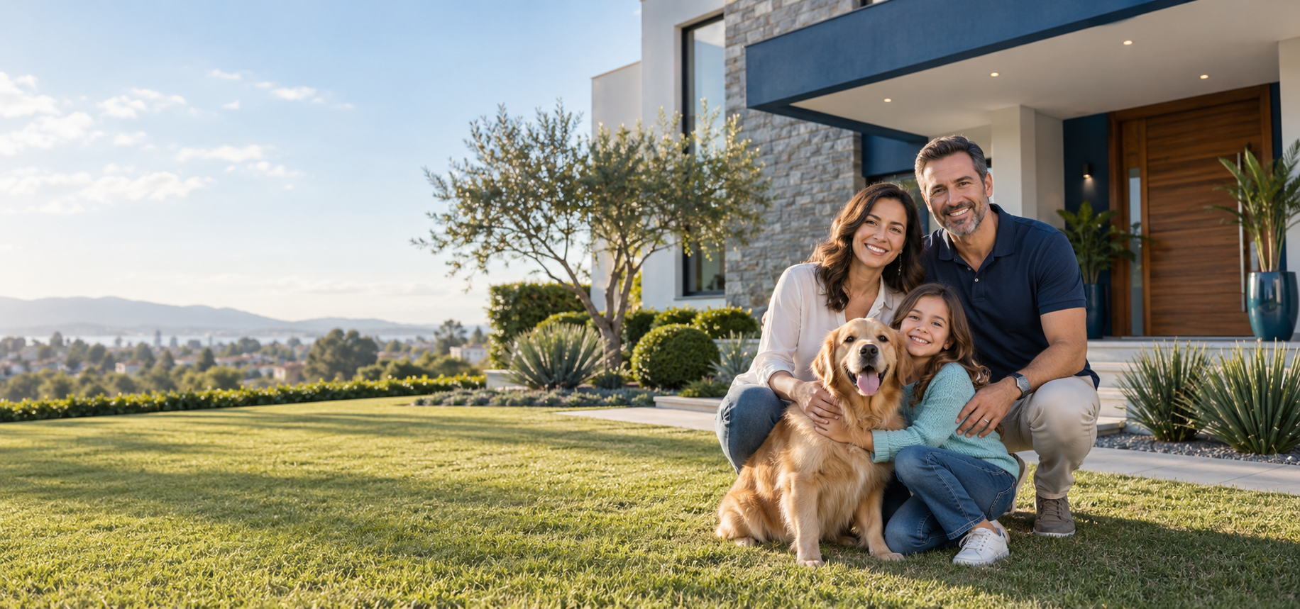 Família protegida pelo Seguro Residencial Cotrare