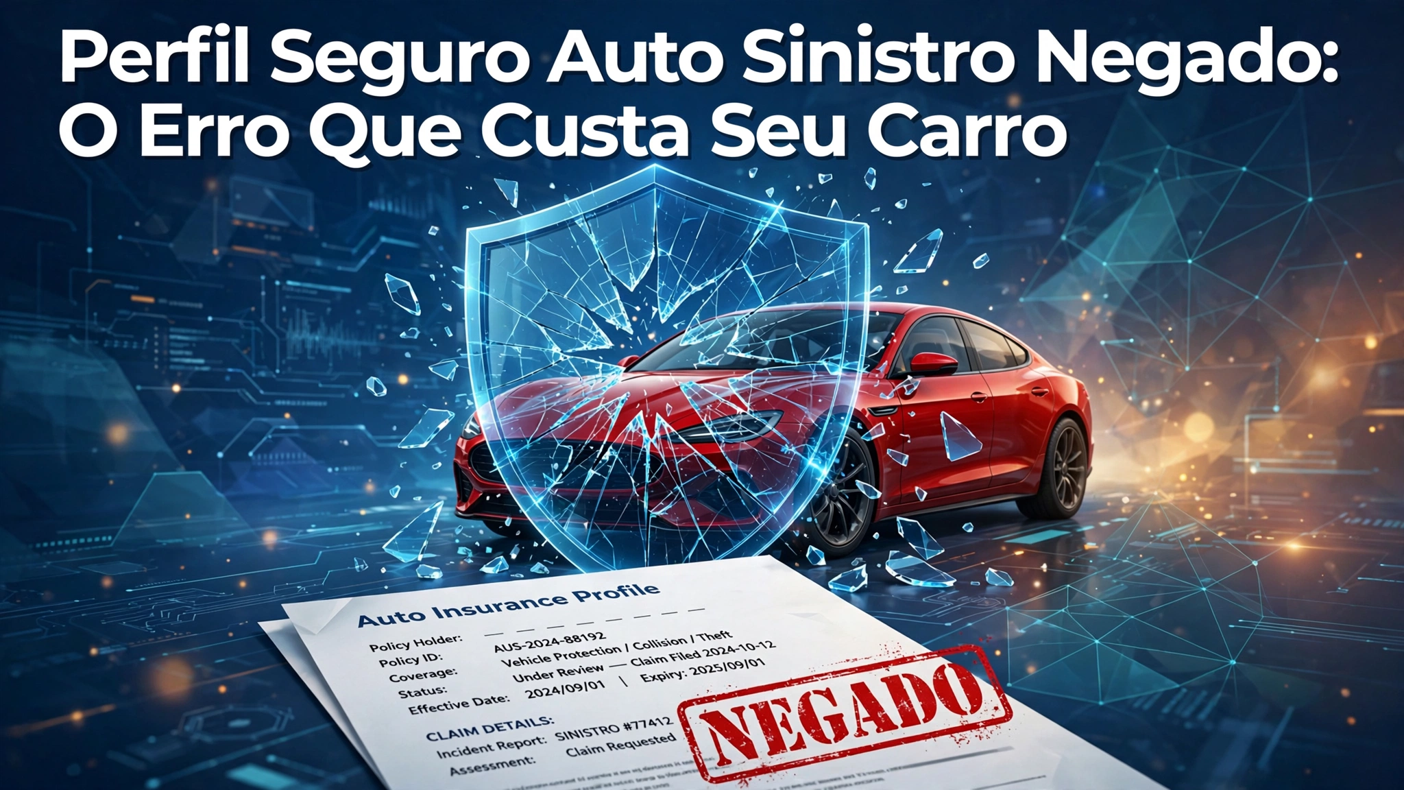 Perfil Seguro Auto Sinistro Negado: O Erro Que Custa Seu Carro